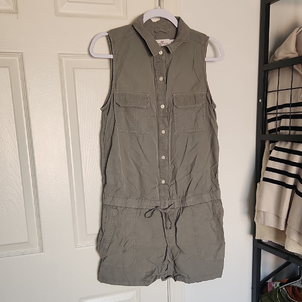 Vinyard Vines Green Sleeveless Jumpsuit Size 8